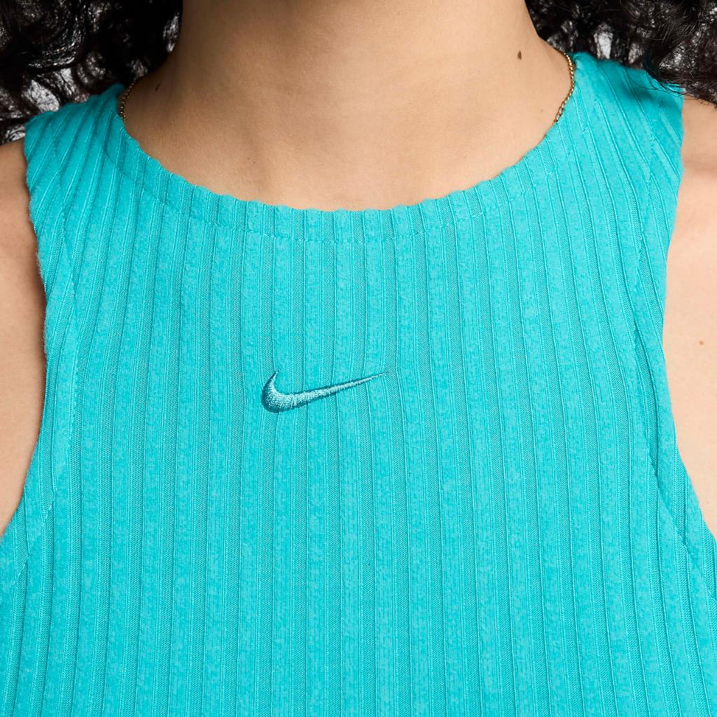 Nike Sportswear Chill Knit Women&#039;s Slim Sleeveless Ribbed Midi Dress FN3679-345