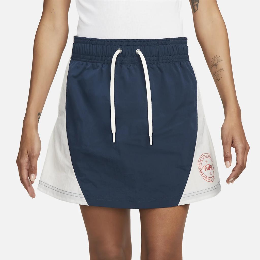 Nike Air Women&#039;s High-Waisted Woven Campus Mini Skirt FN3833-454
