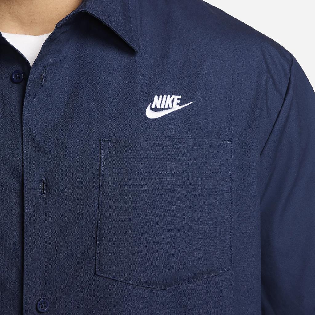 Nike Club Men&#039;s Short-Sleeve Oxford Button-Up Shirt FN3902-410