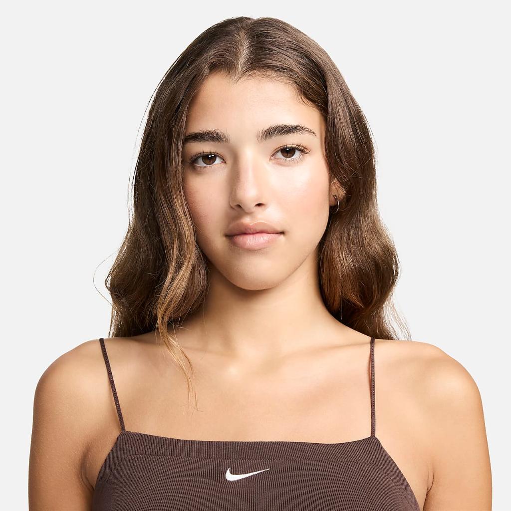 Nike Sportswear Chill Knit Women&#039;s Tight Mini-Rib Cami Dress FN4157-237
