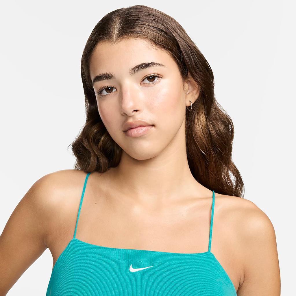 Nike Sportswear Chill Knit Women&#039;s Tight Mini-Rib Cami Dress FN4157-345
