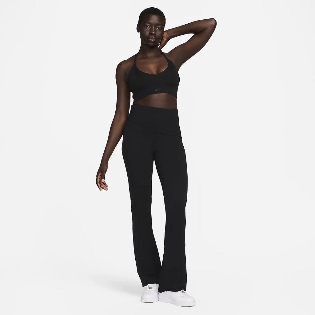 Nike Sportswear Chill Knit Women&#039;s Tight High-Waisted Sweater Flared Pants FN4685-010