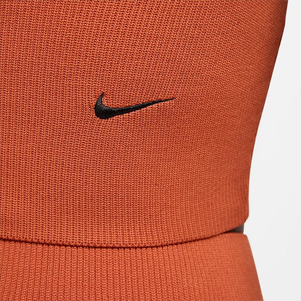 Nike Sportswear Chill Knit Women&#039;s Slim Long-Sleeve Cropped Sweater 1/2-Zip Top FN4689-825