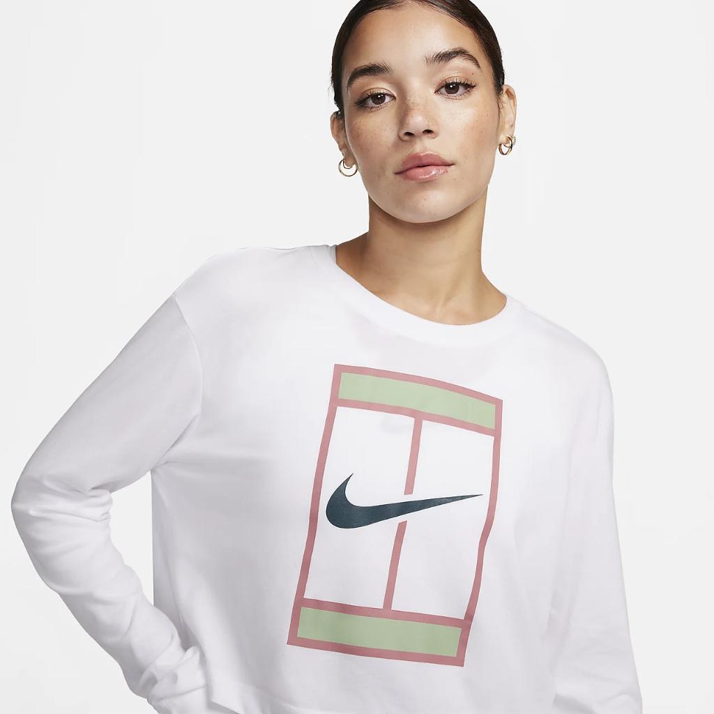 Nike Dri-FIT Slam Women&#039;s Long-Sleeve Crop T-Shirt FN5380-100