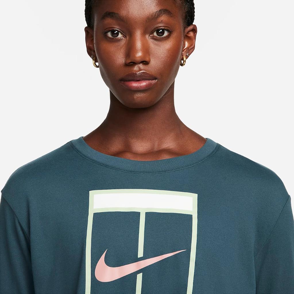 Nike Dri-FIT Slam Women&#039;s Long-Sleeve Crop T-Shirt FN5380-328