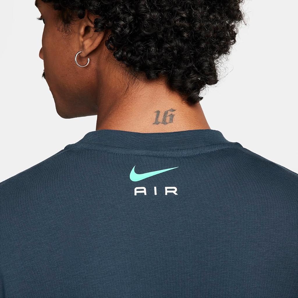 Nike Air Men&#039;s Fleece Crew-Neck Sweatshirt FN7692-410