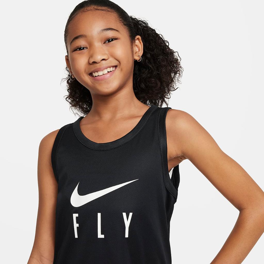 Nike Swoosh Fly Big Kids&#039; (Girls&#039;) Jersey Tank FN8281-010