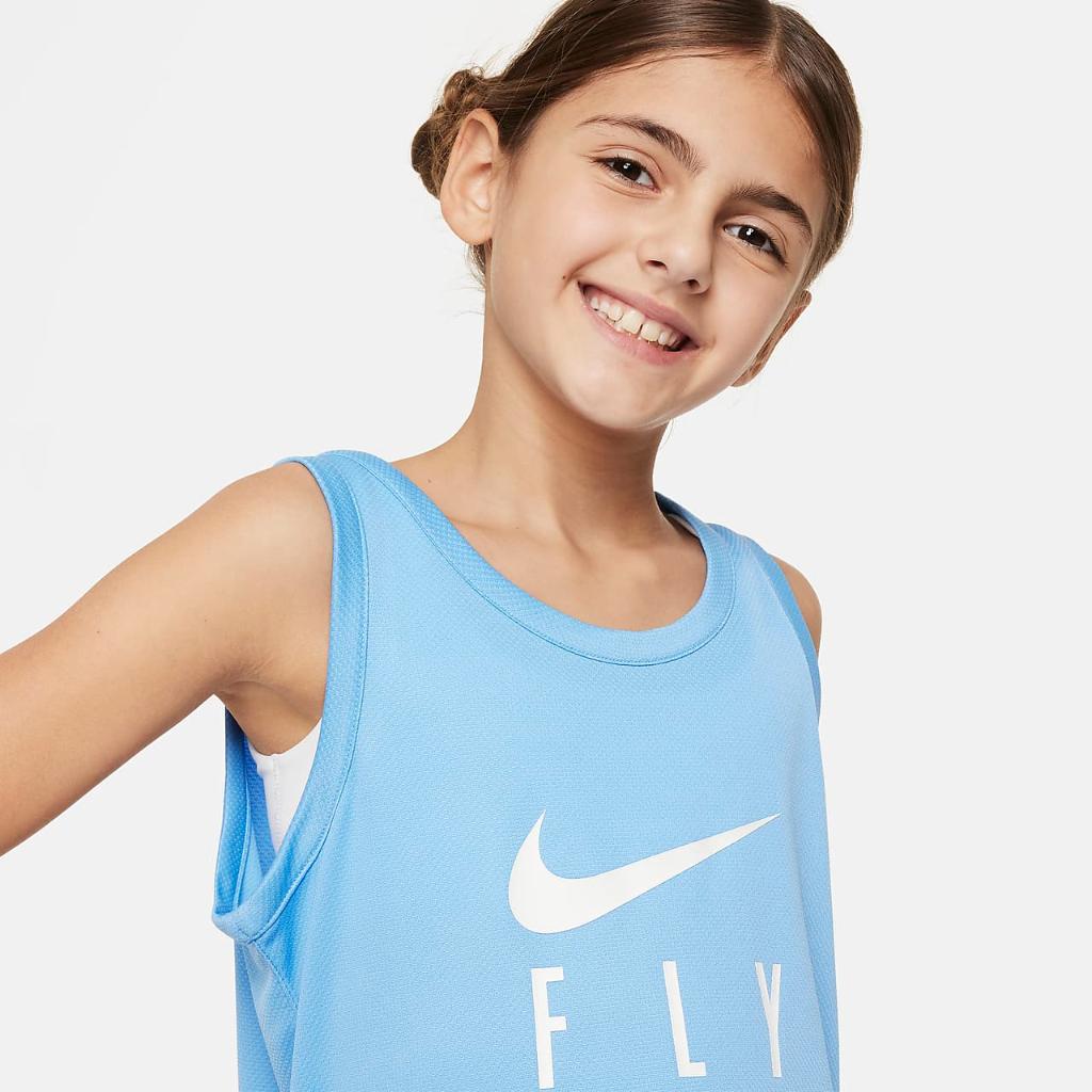 Nike Swoosh Fly Big Kids&#039; (Girls&#039;) Jersey Tank FN8281-412