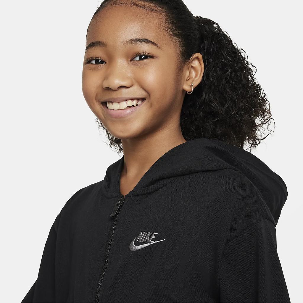 Nike Sportswear Big Kids&#039; (Girls&#039;) Full-Zip Hoodie FN8595-010