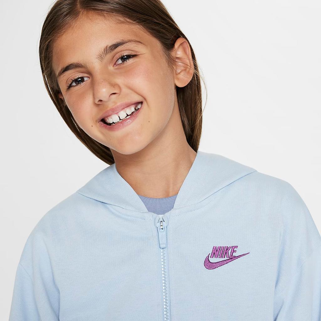 Nike Sportswear Big Kids&#039; (Girls&#039;) Full-Zip Hoodie FN8595-440