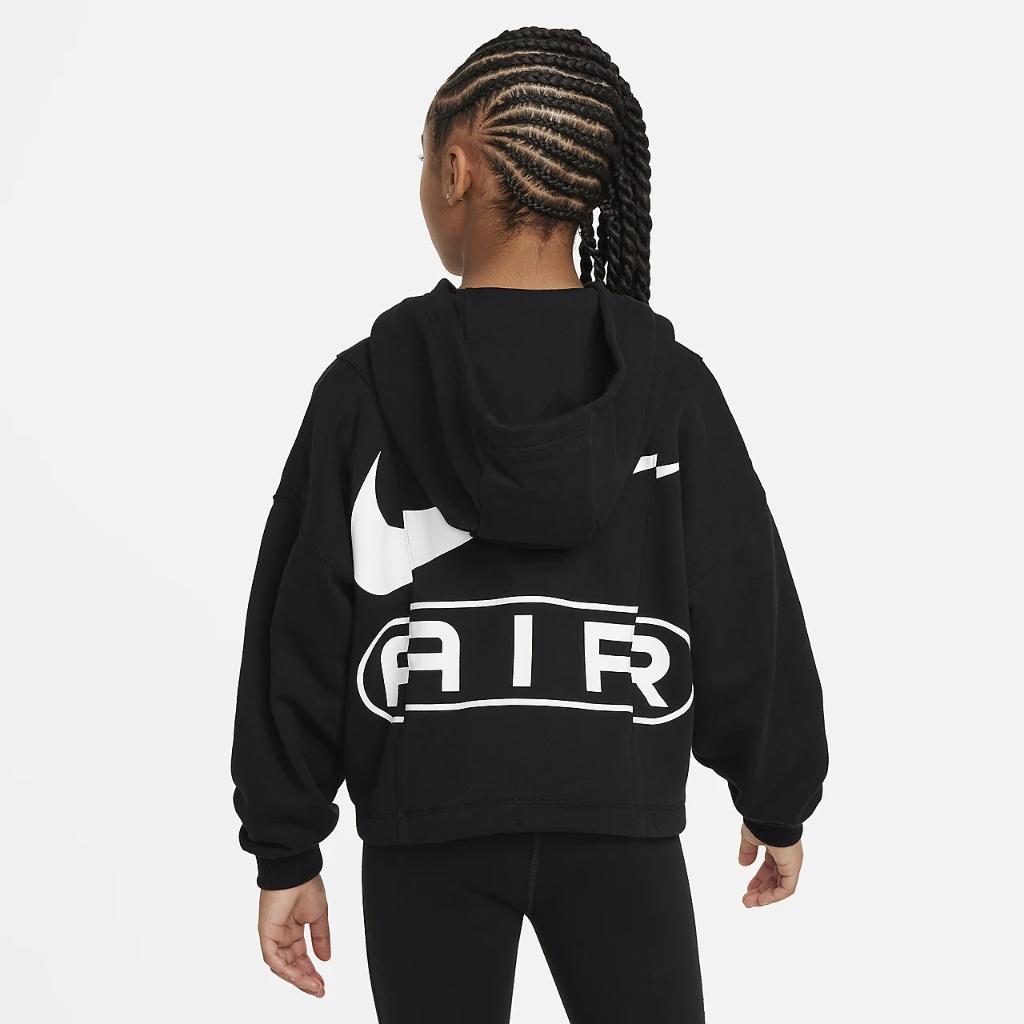 Nike Air Big Kids&#039; (Girls&#039;) French Terry Full-Zip Hoodie FN8615-010