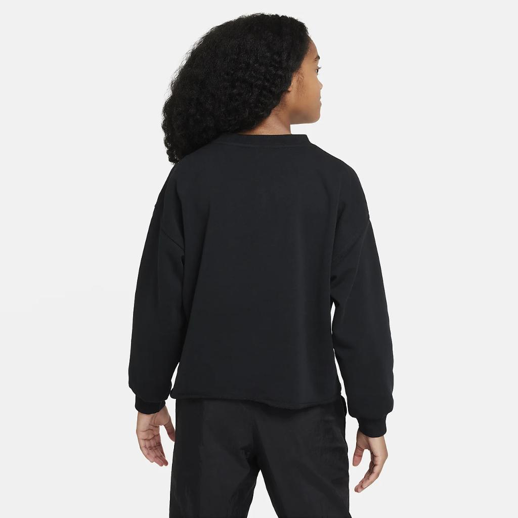 Nike Sportswear Big Kids&#039; (Girls&#039;) Dri-FIT Crew-Neck Sweatshirt FN8652-010