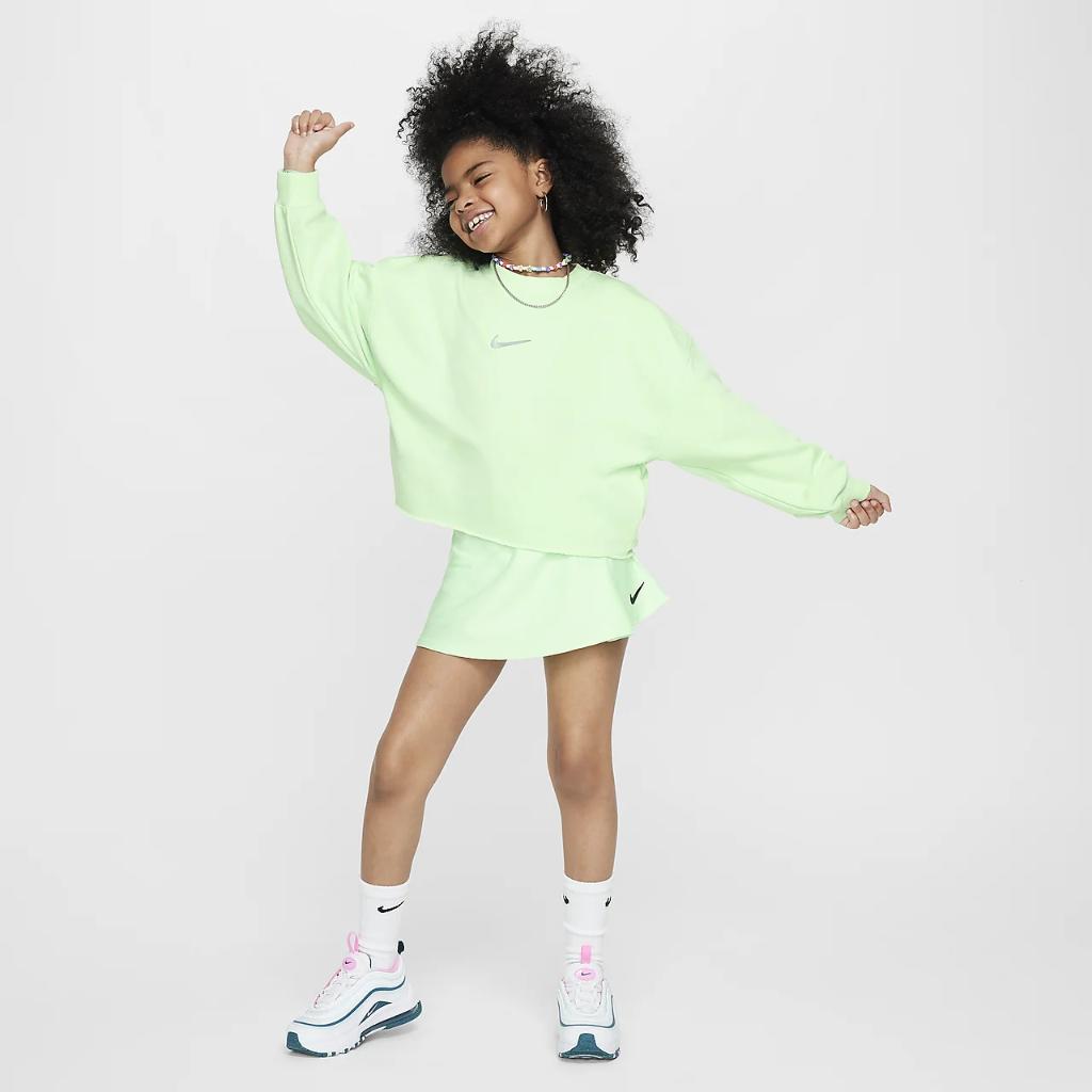 Nike Sportswear Big Kids&#039; (Girls&#039;) Dri-FIT Crew-Neck Sweatshirt FN8652-376