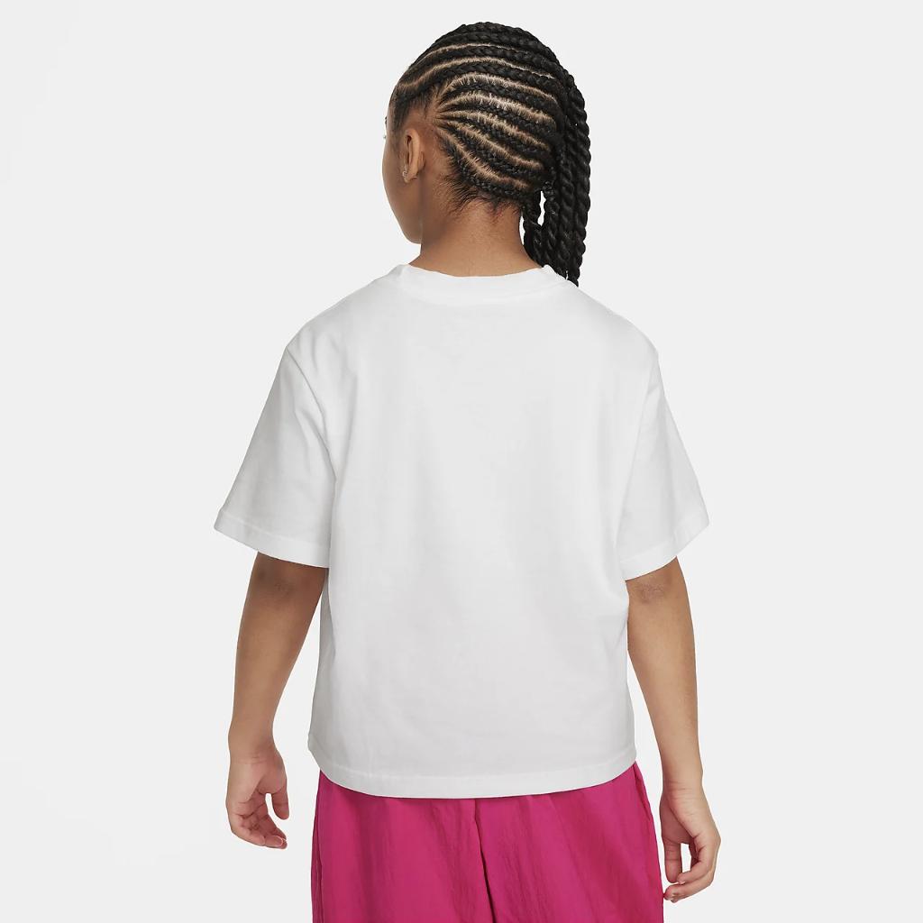 Nike Sportswear Big Kids&#039; (Girls&#039;) Boxy T-Shirt FN9687-100