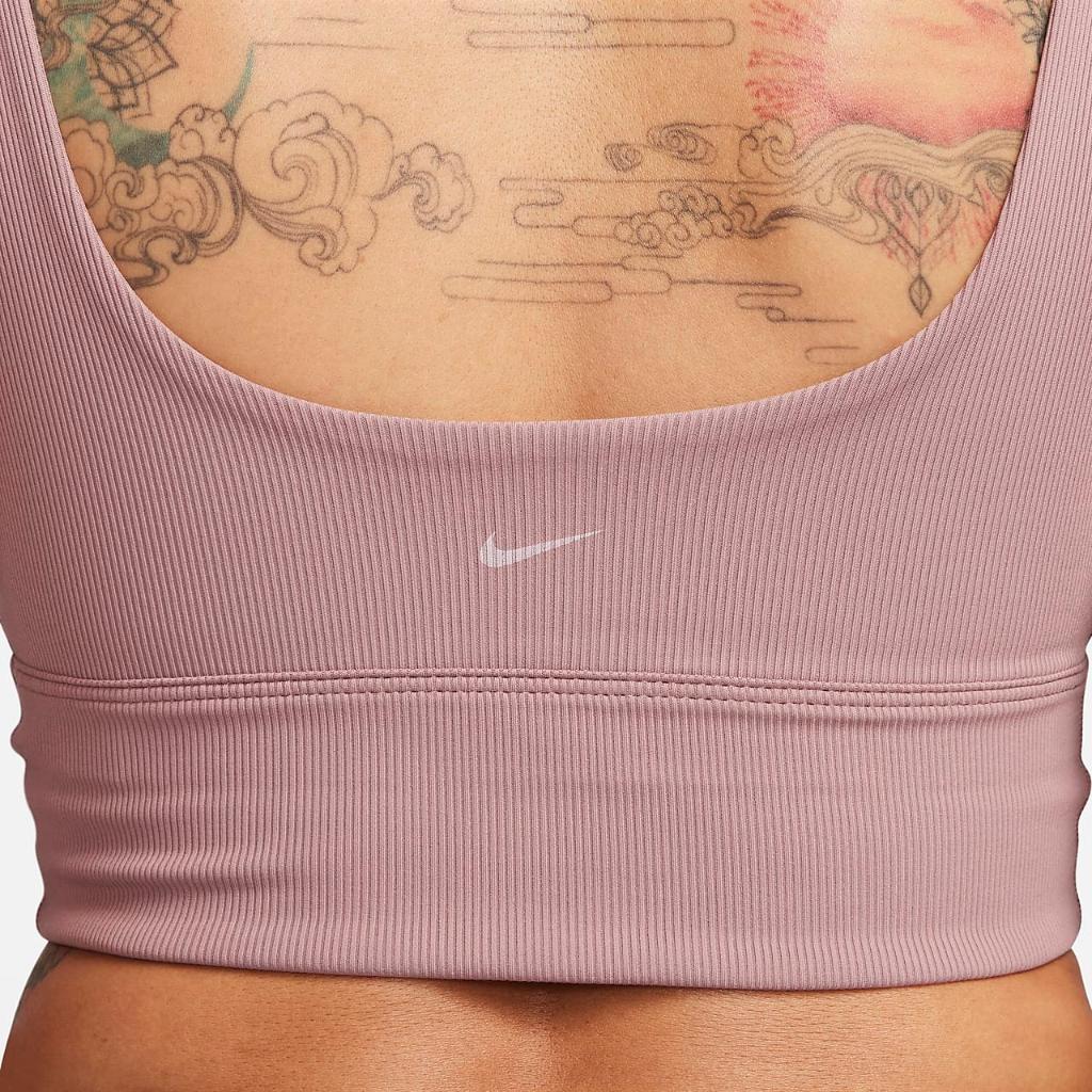 Nike Zenvy Rib Women&#039;s Light-Support Non-Padded Longline Sports Bra FQ0410-208