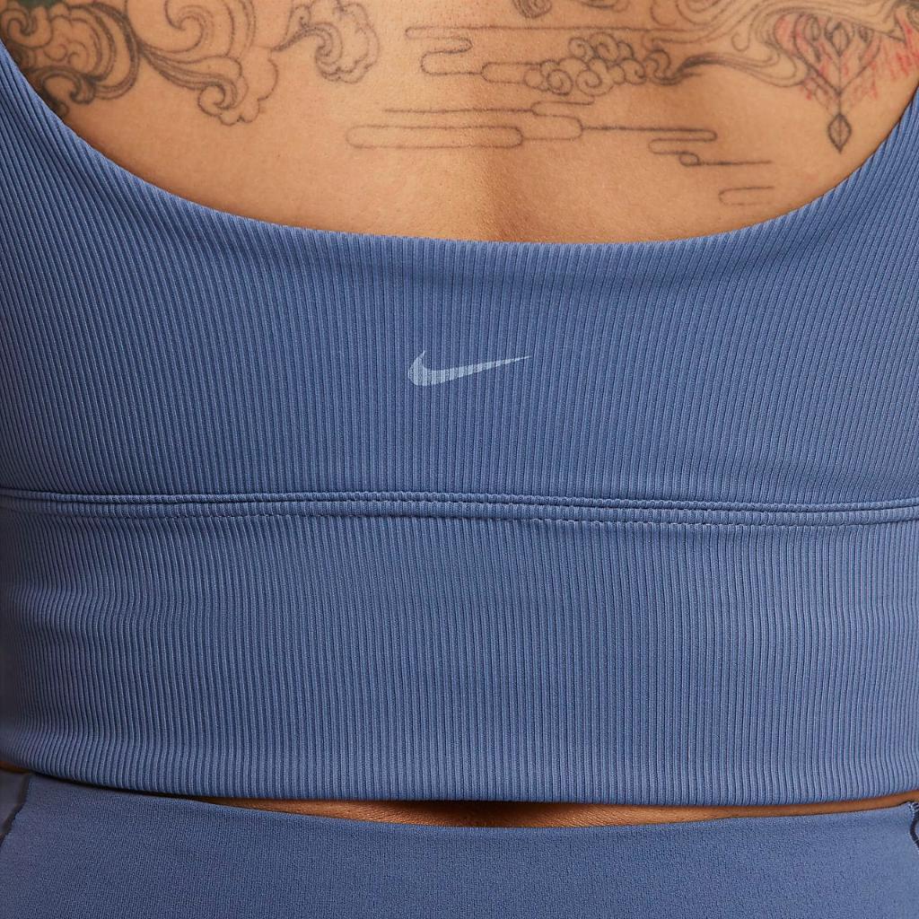 Nike Zenvy Rib Women&#039;s Light-Support Non-Padded Longline Sports Bra FQ0410-491