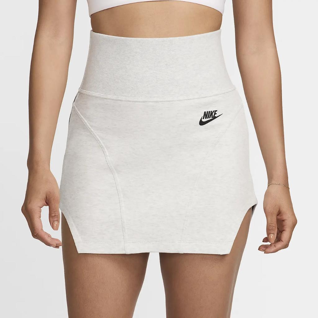 Nike Sportswear Tech Fleece Women&#039;s High-Waisted Mini Skirt FQ1852-013