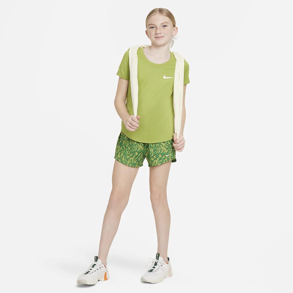 Nike One Big Kids&#039; (Girls&#039;) Woven High-Waisted Shorts FQ4527-324
