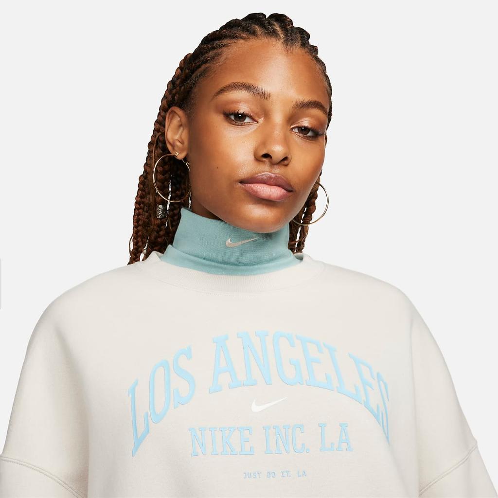 Nike Sportswear Phoenix Fleece Women&#039;s Over-Oversized Crew-Neck Graphic Sweatshirt FQ6232-104