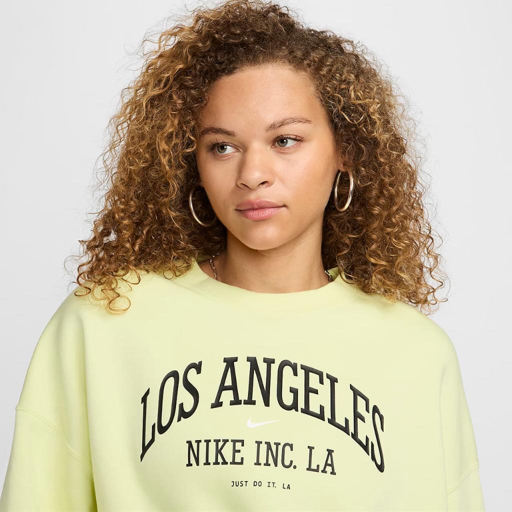 Nike Sportswear Phoenix Fleece Women&#039;s Over-Oversized Crew-Neck Graphic Sweatshirt FQ6232-331