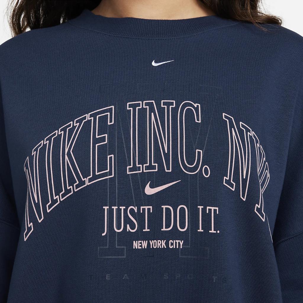Nike Sportswear Phoenix Fleece Women&#039;s Over-Oversized Crew-Neck Graphic Sweatshirt FQ6234-410
