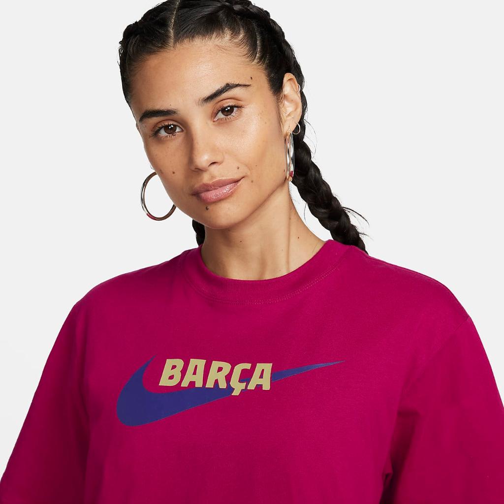 FC Barcelona Women&#039;s Nike Soccer Boxy T-Shirt FQ6567-620