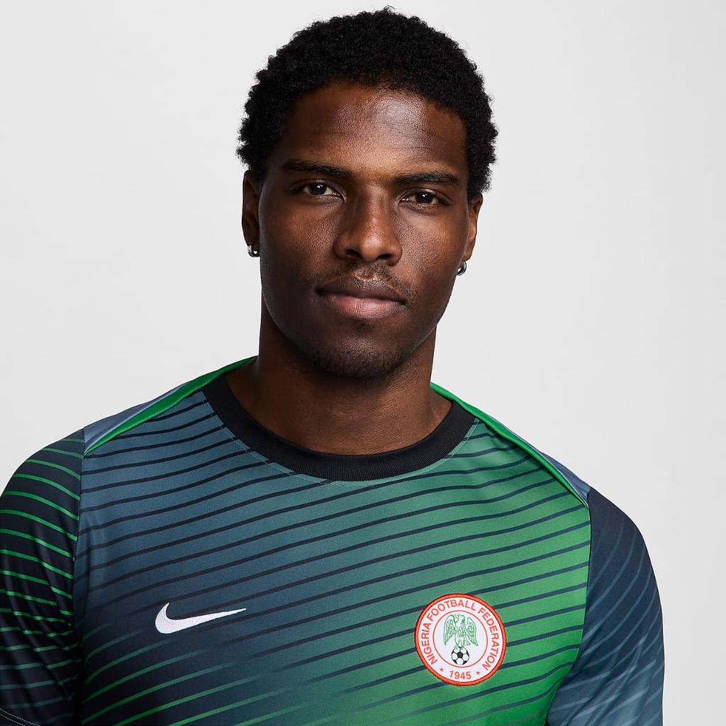 Nigeria Academy Pro Men&#039;s Nike Dri-FIT Soccer Pre-Match Short-Sleeve Top FQ9038-065
