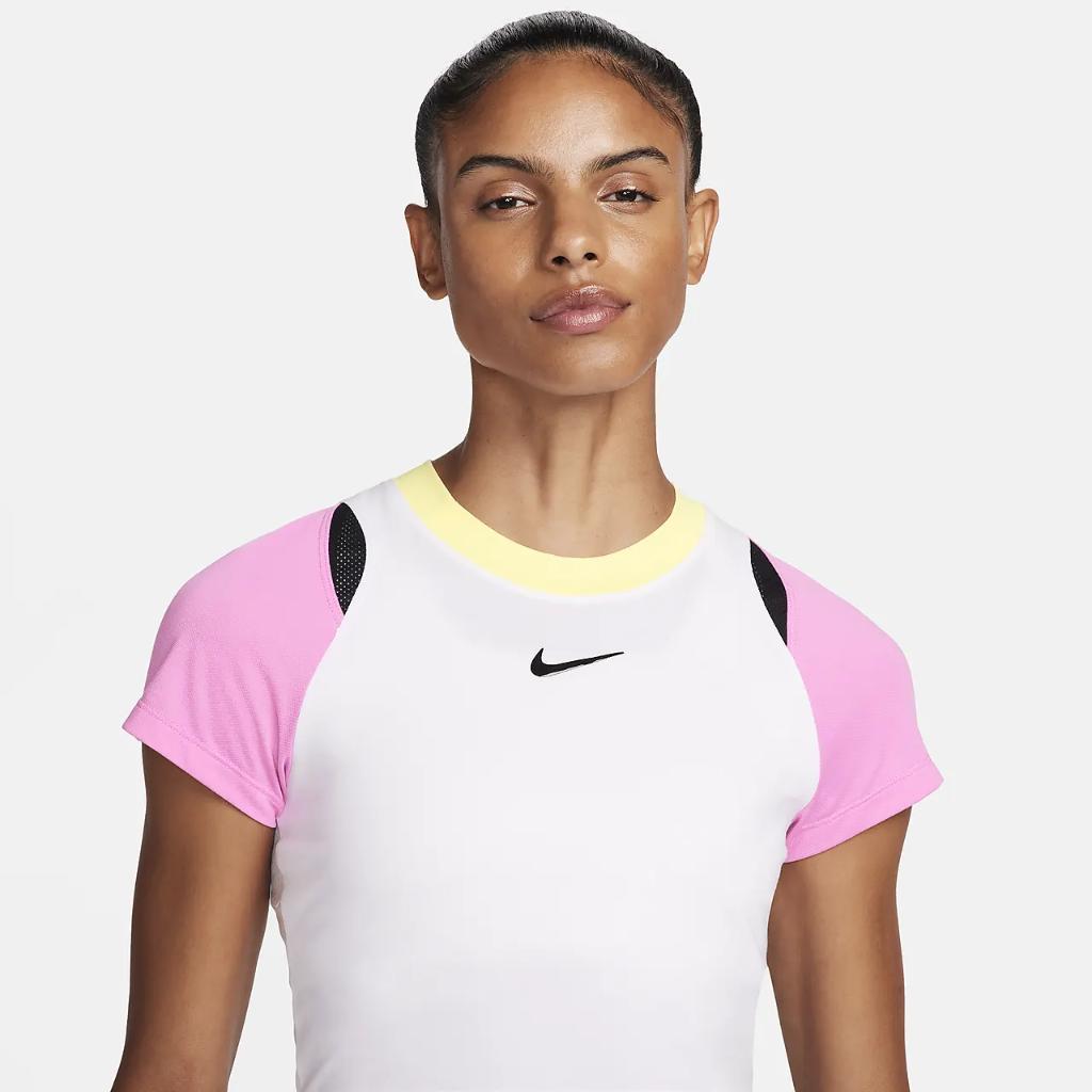 NikeCourt Advantage Women&#039;s Dri-FIT Short-Sleeve Tennis Top FV0261-100
