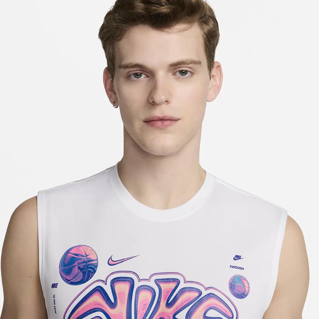 Nike Men&#039;s Dri-FIT Sleeveless Basketball T-Shirt FV8414-100