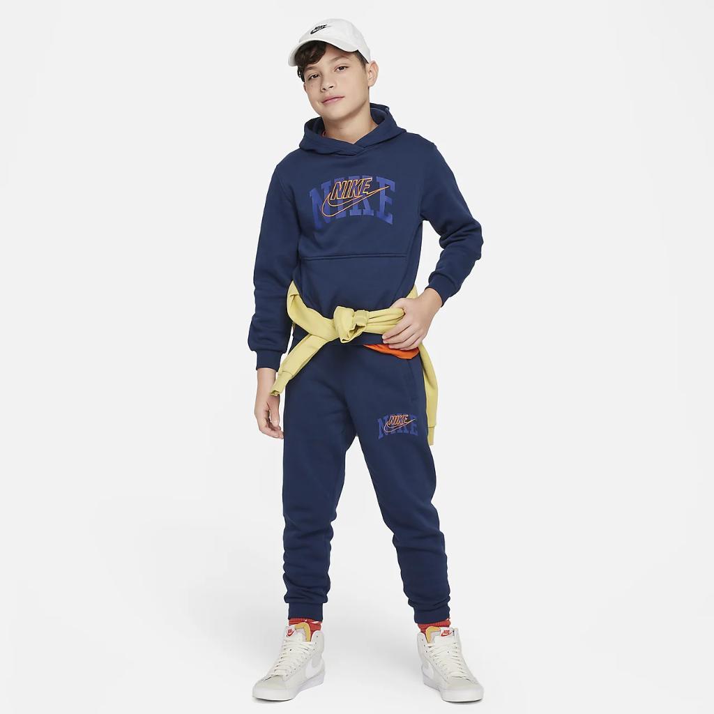 Nike Sportswear Club Fleece Big Kids&#039; Pullover Hoodie FZ1403-410