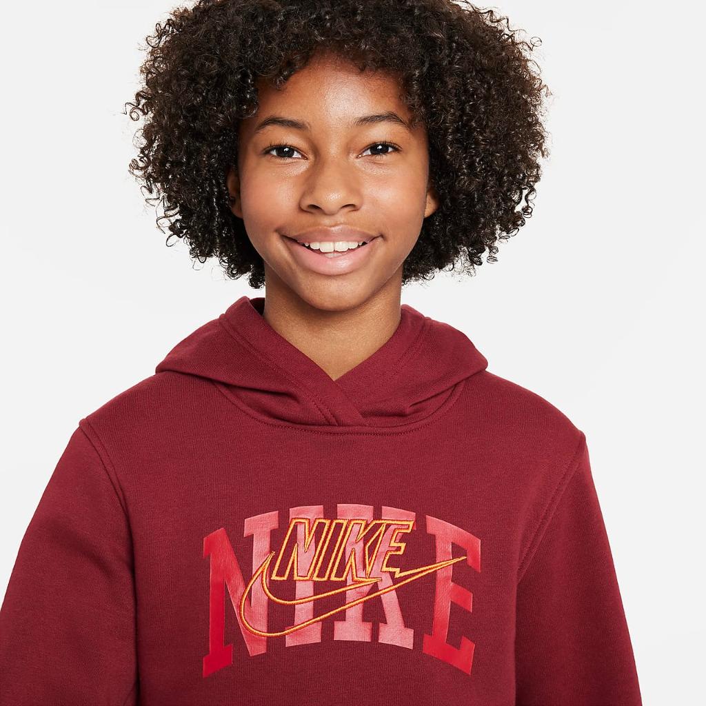 Nike Sportswear Club Fleece Big Kids&#039; Pullover Hoodie FZ1403-677