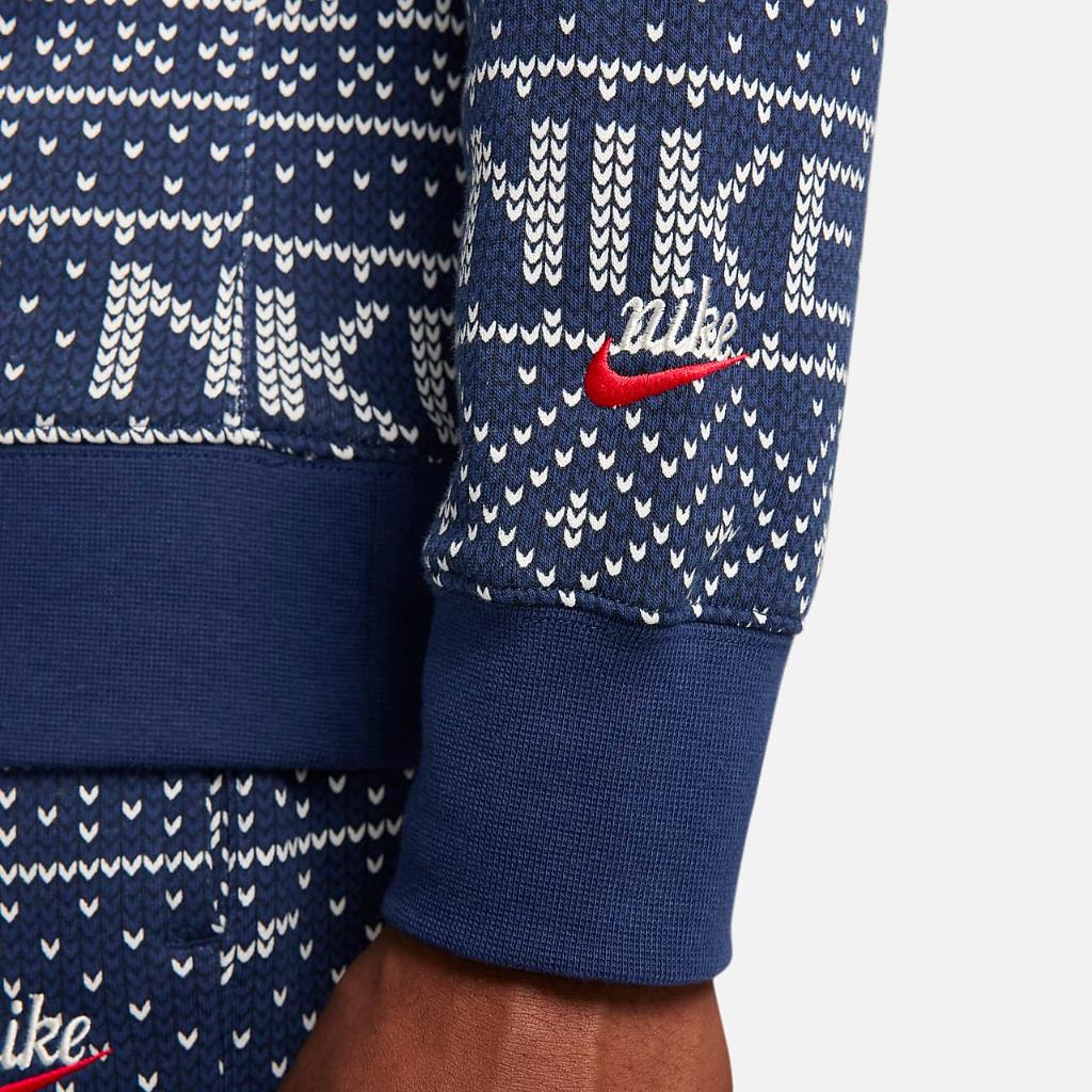 Nike Sportswear Club Fleece Men&#039;s Crew-Neck Holiday Sweatshirt FZ2723-410