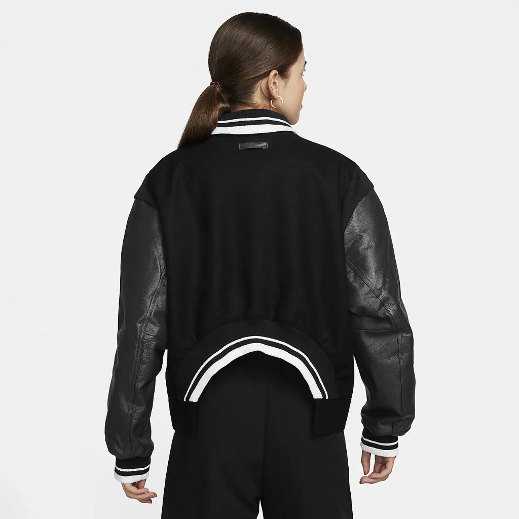 Nike Sportswear Women&#039;s Oversized Wool Destroyer Jacket FZ5733-010