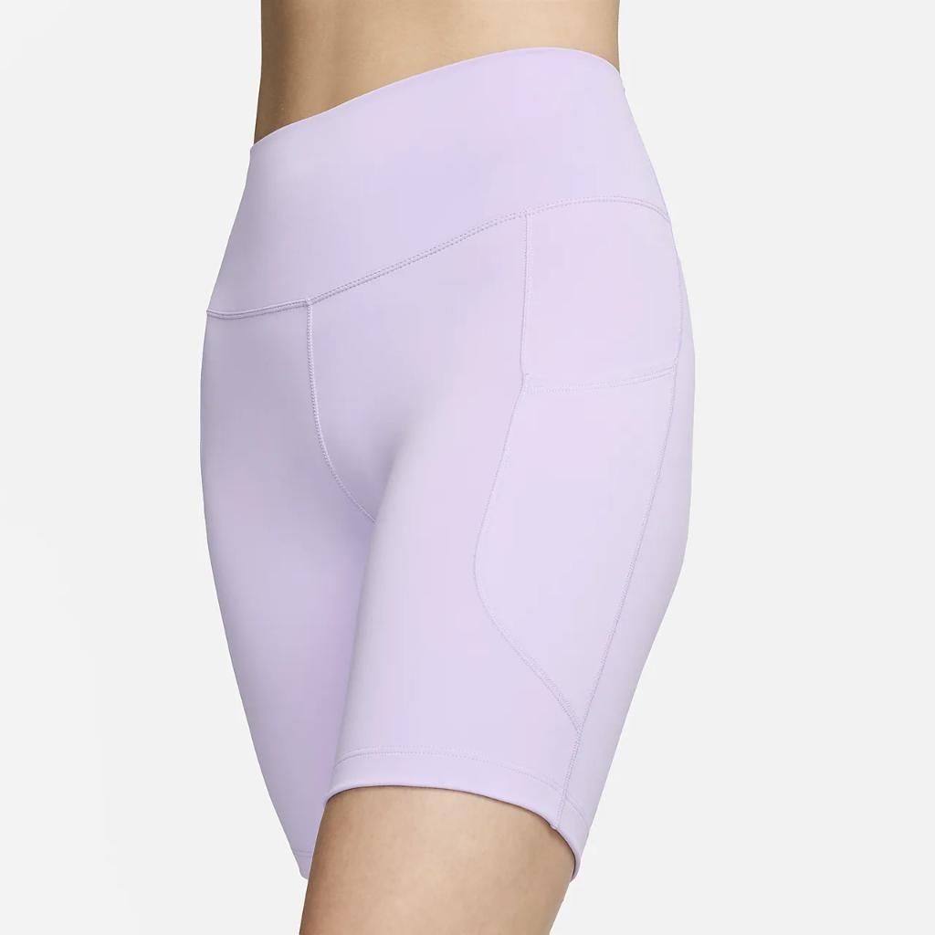 Nike One Women&#039;s High-Waisted 8&quot; Biker Shorts with Pockets FZ6758-512