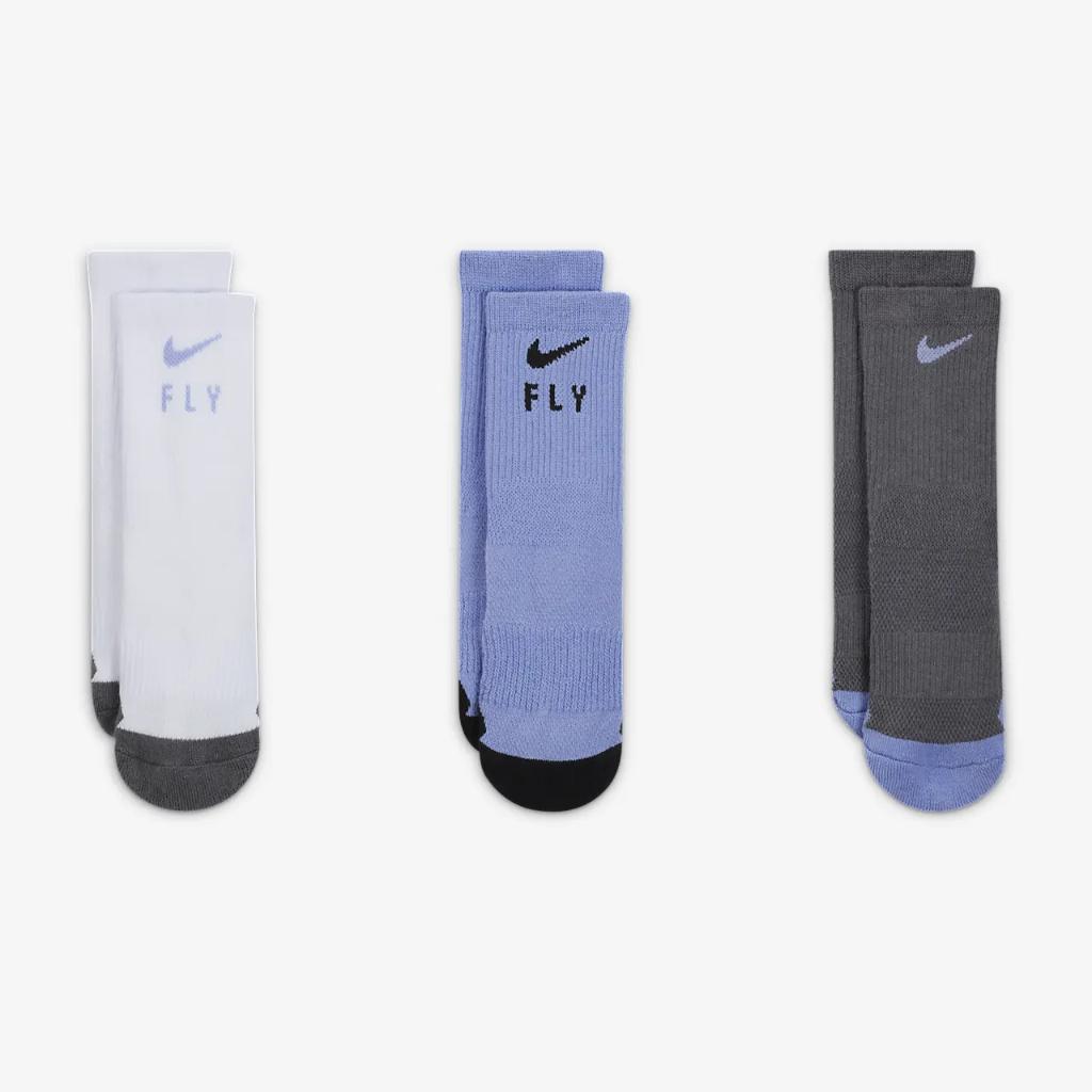 Nike Little Kids&#039; Elite Crew Socks (3 Pairs) GN0767-P3F