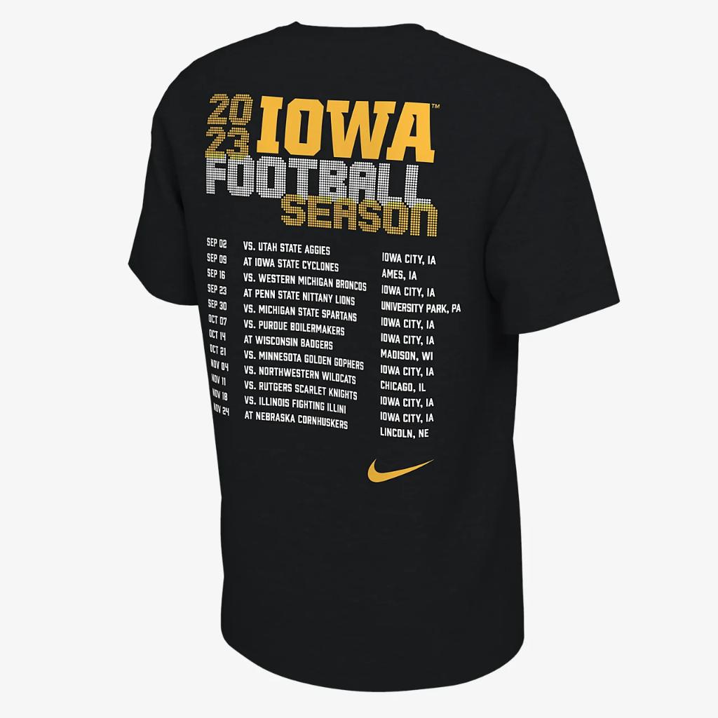 Iowa Schedule Men&#039;s Nike College T-Shirt HF4096-010