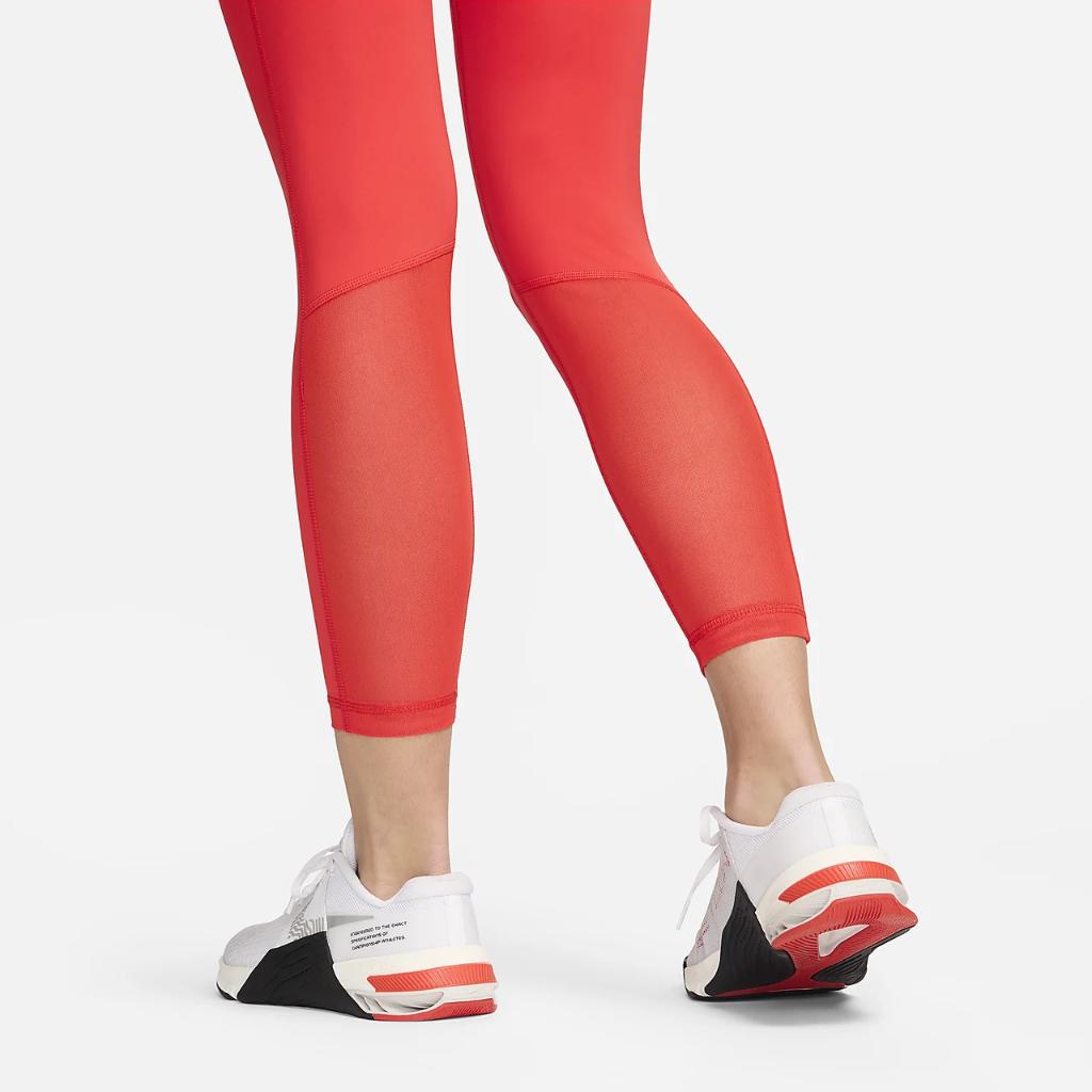 Nike Pro Women&#039;s High-Waisted 7/8 Mesh-Paneled Leggings HF5963-696