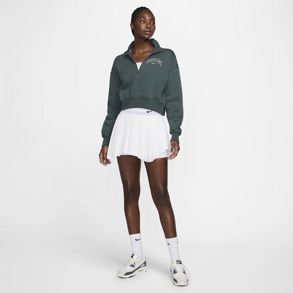 Nike Sportswear Phoenix Fleece Women&#039;s 1/2-Zip Cropped Sweatshirt HJ6524-338