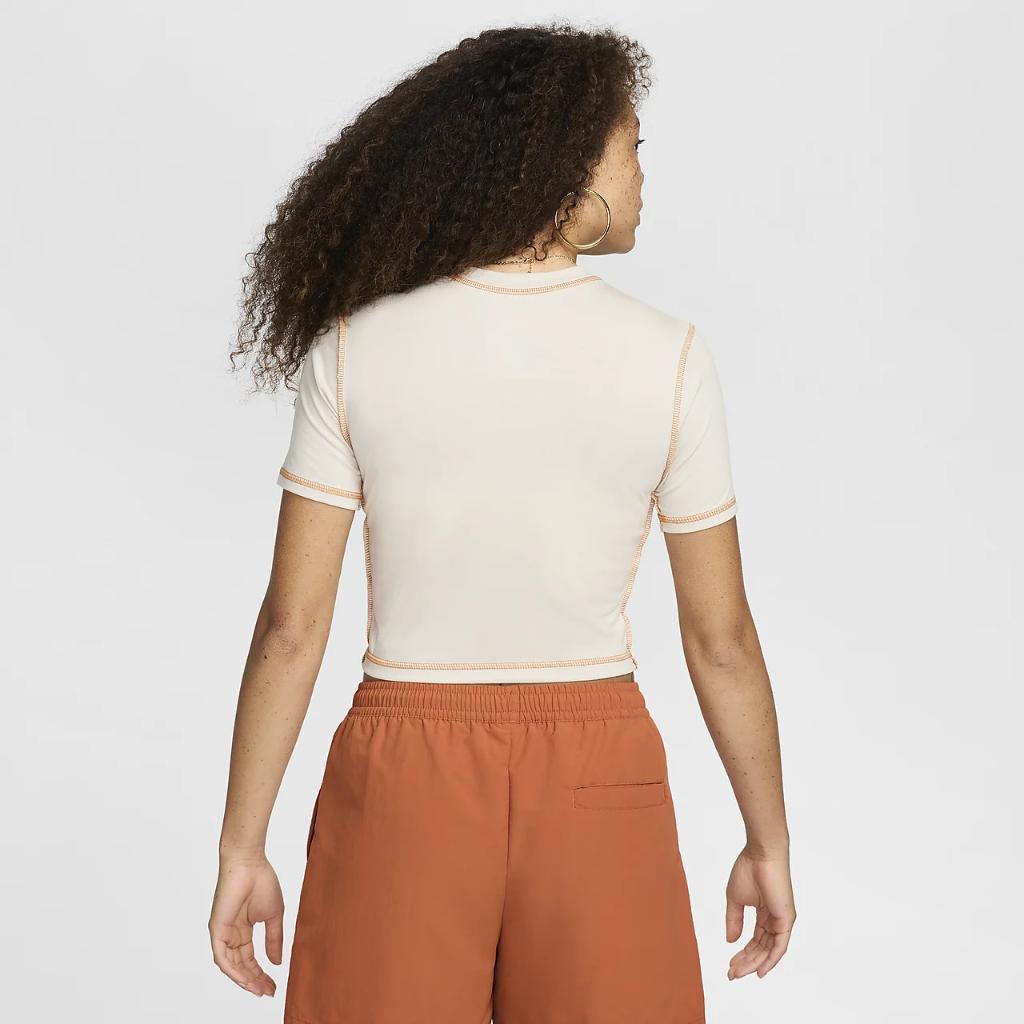 Nike Sportswear Chill Knit Women&#039;s Slim Cropped T-Shirt HJ6529-104