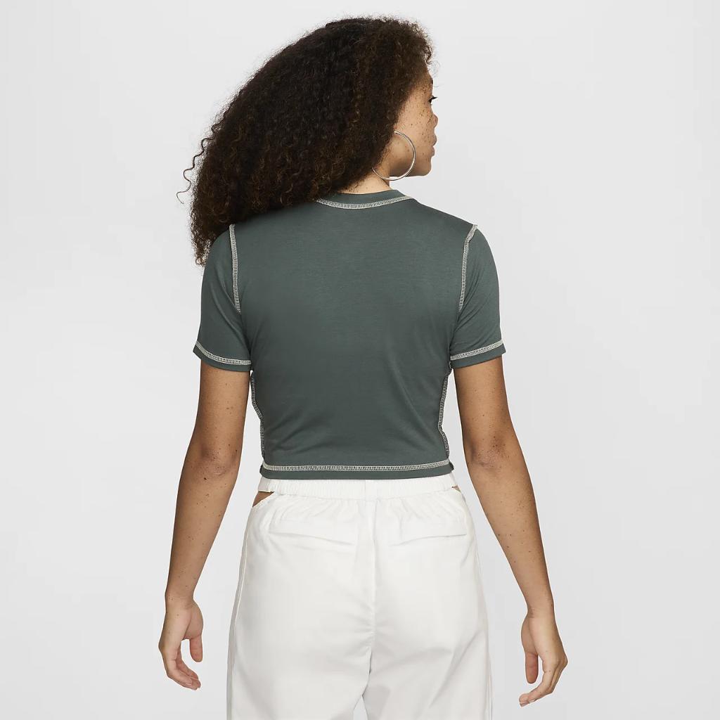 Nike Sportswear Chill Knit Women&#039;s Slim Cropped T-Shirt HJ6529-338