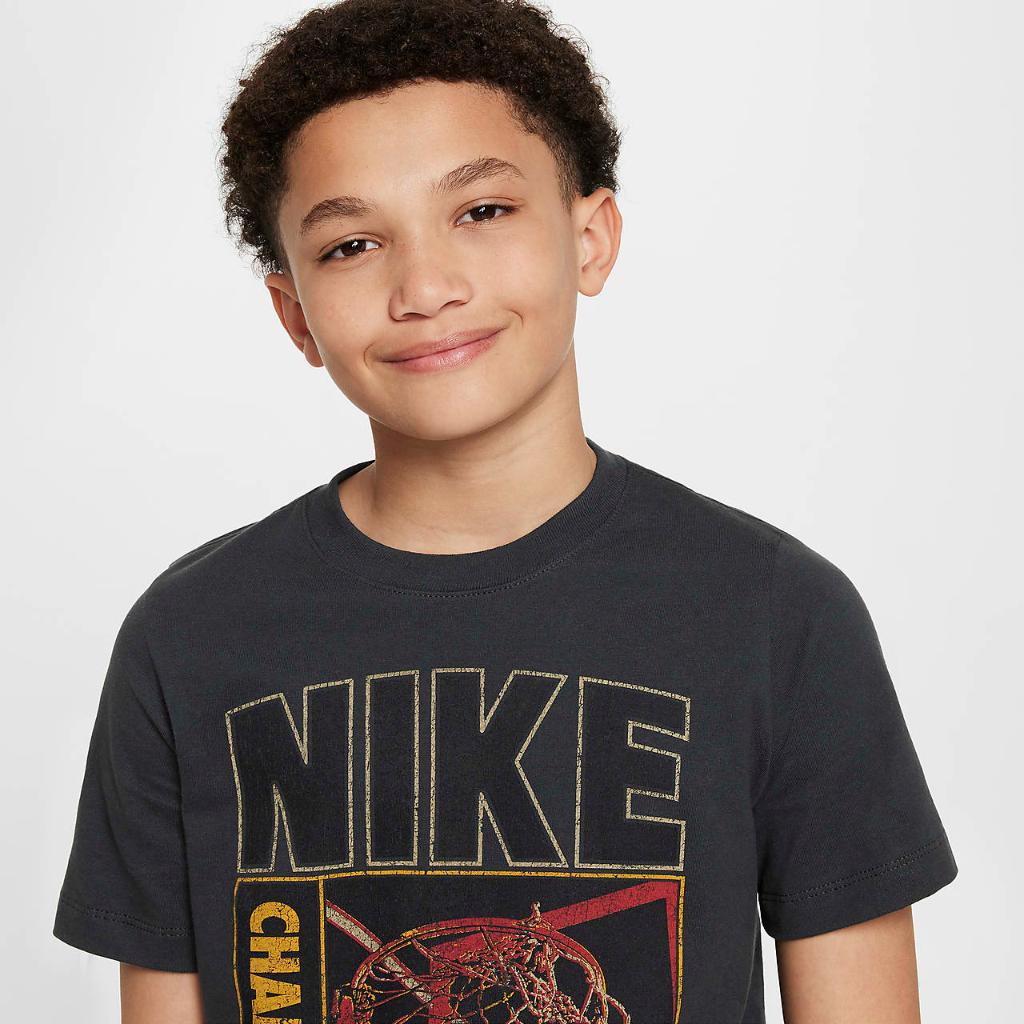 Nike Sportswear Big Kids&#039; Crew-Neck T-Shirt HQ2320-045