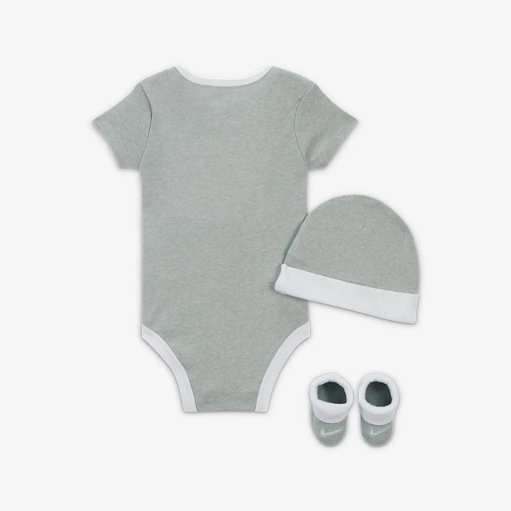 Nike Baby (0-6M) Bodysuit, Hat and Booties Box Set LN0072-EDV