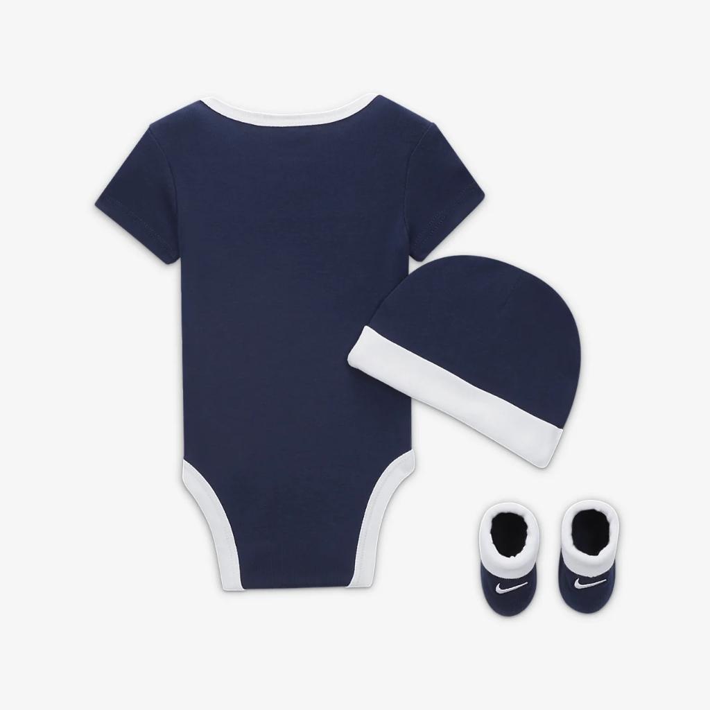 Nike Baby (0-6M) Bodysuit, Hat and Booties Box Set LN0072-U90