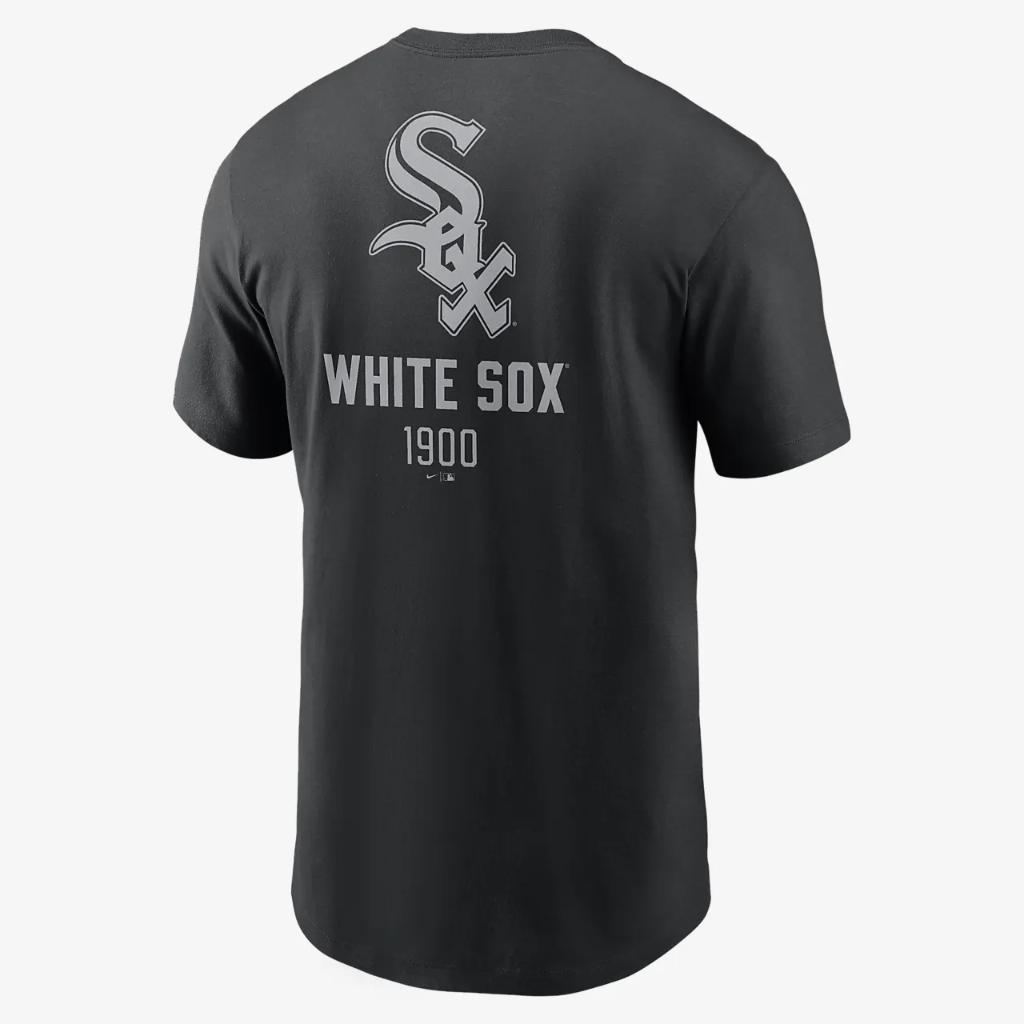 Chicago White Sox Large Logo Back Stack Men&#039;s Nike MLB T-Shirt N19900ARXLVQ-00A