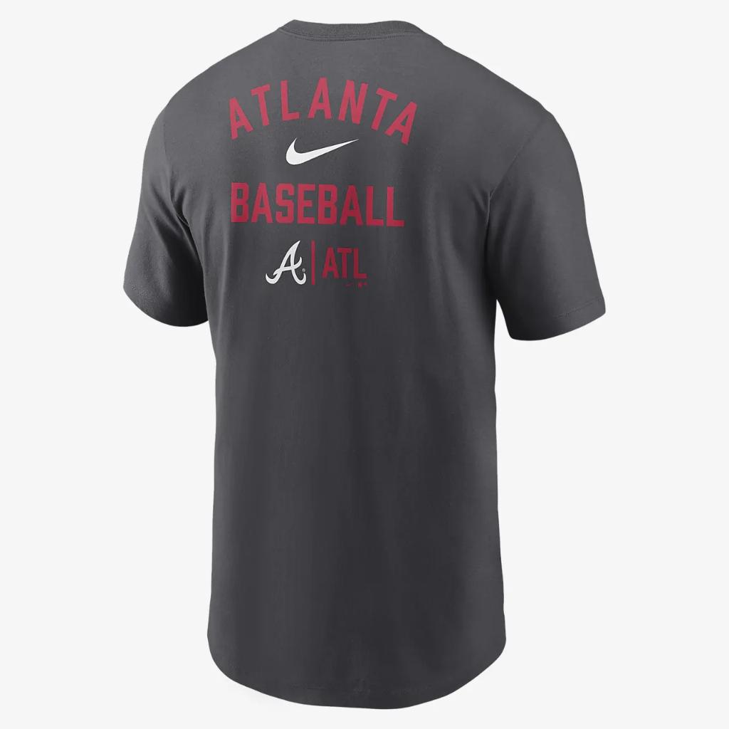 Atlanta Braves Logo Sketch Bar Men&#039;s Nike MLB T-Shirt N19906FAW-KDG