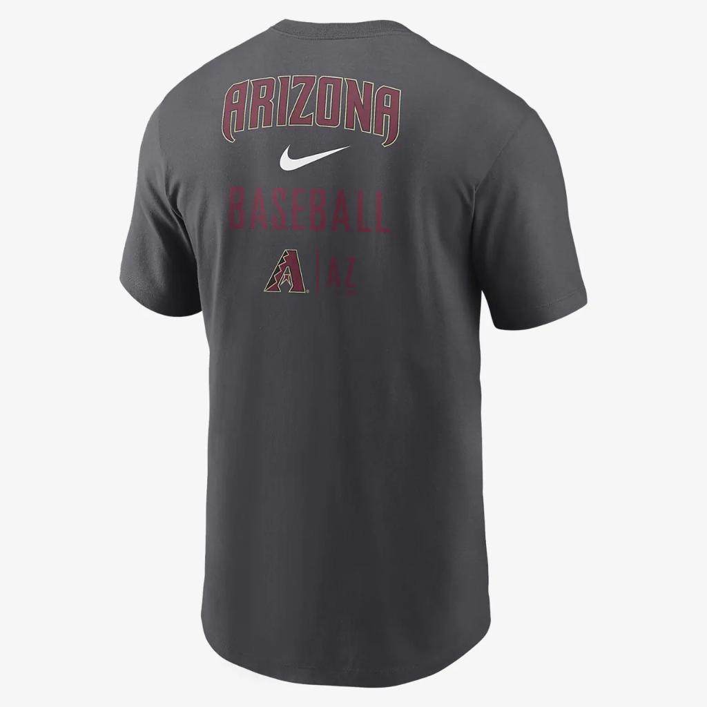 Arizona Diamondbacks Logo Sketch Bar Men&#039;s Nike MLB T-Shirt N19906FDKS-KDG