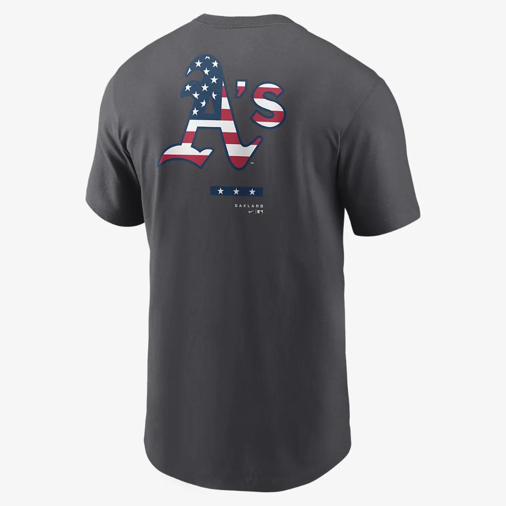 Oakland Athletics Americana Men&#039;s Nike MLB T-Shirt N19906FFZ-3P7