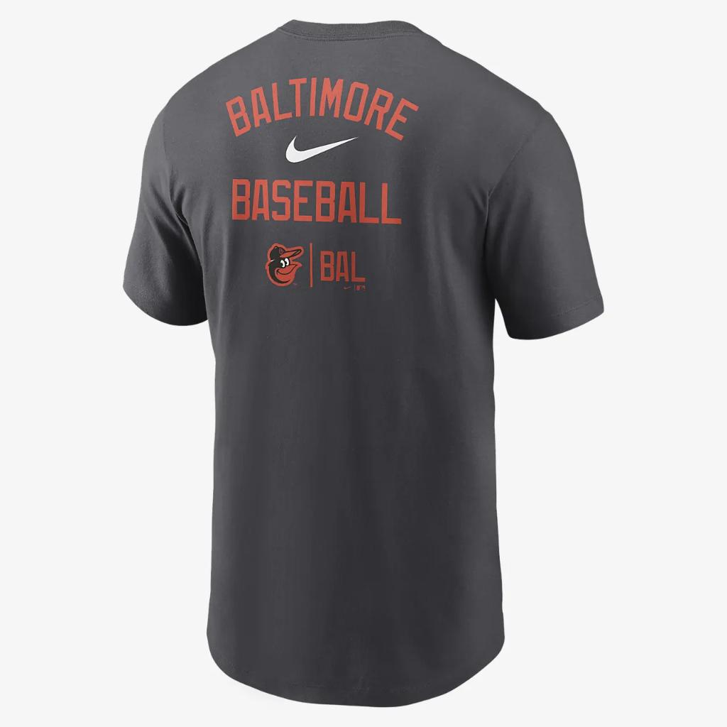 Baltimore Orioles Logo Sketch Bar Men&#039;s Nike MLB T-Shirt N19906FOLE-KDG