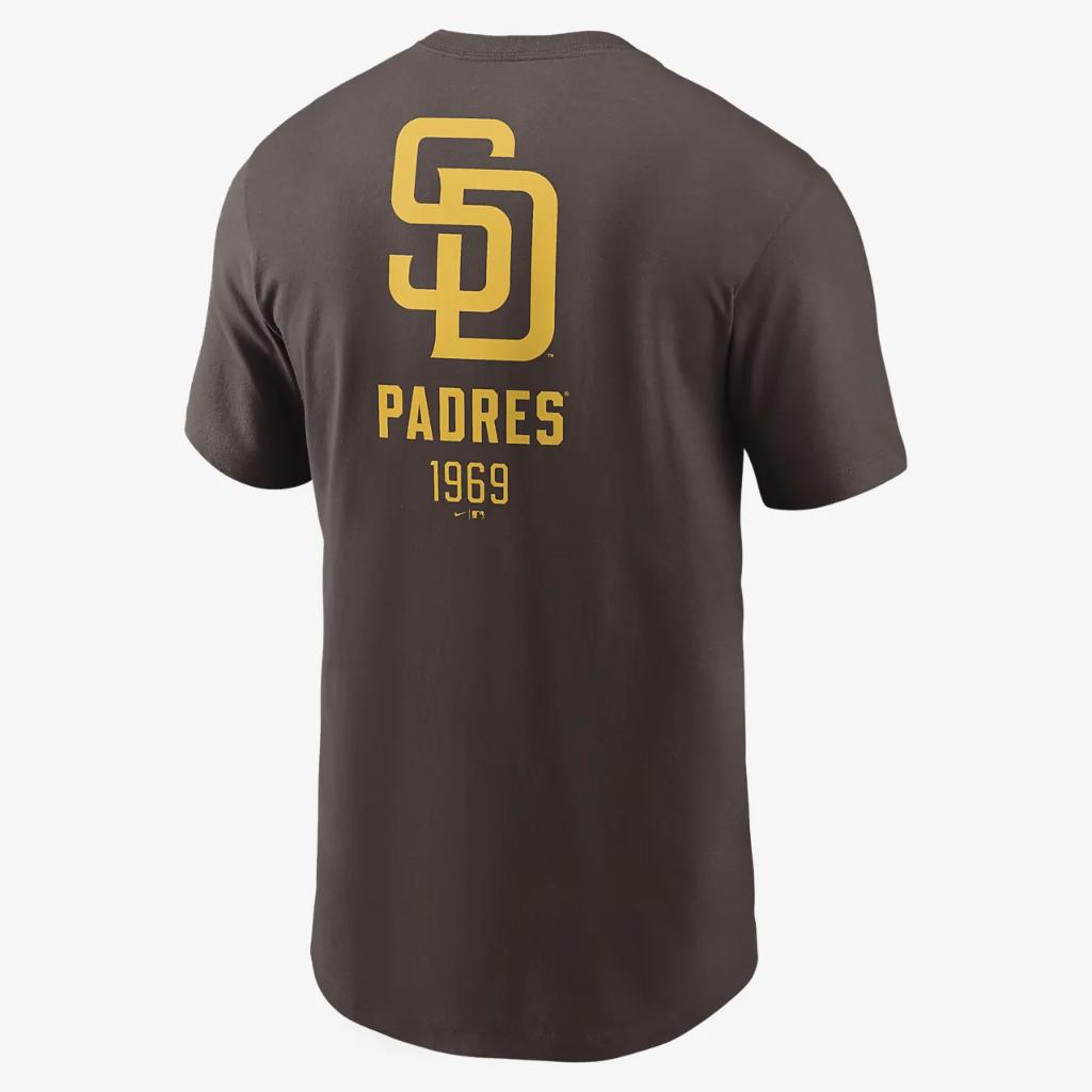 San Diego Padres Large Logo Back Stack Men&#039;s Nike MLB T-Shirt N19920QPYPLVQ-20Q