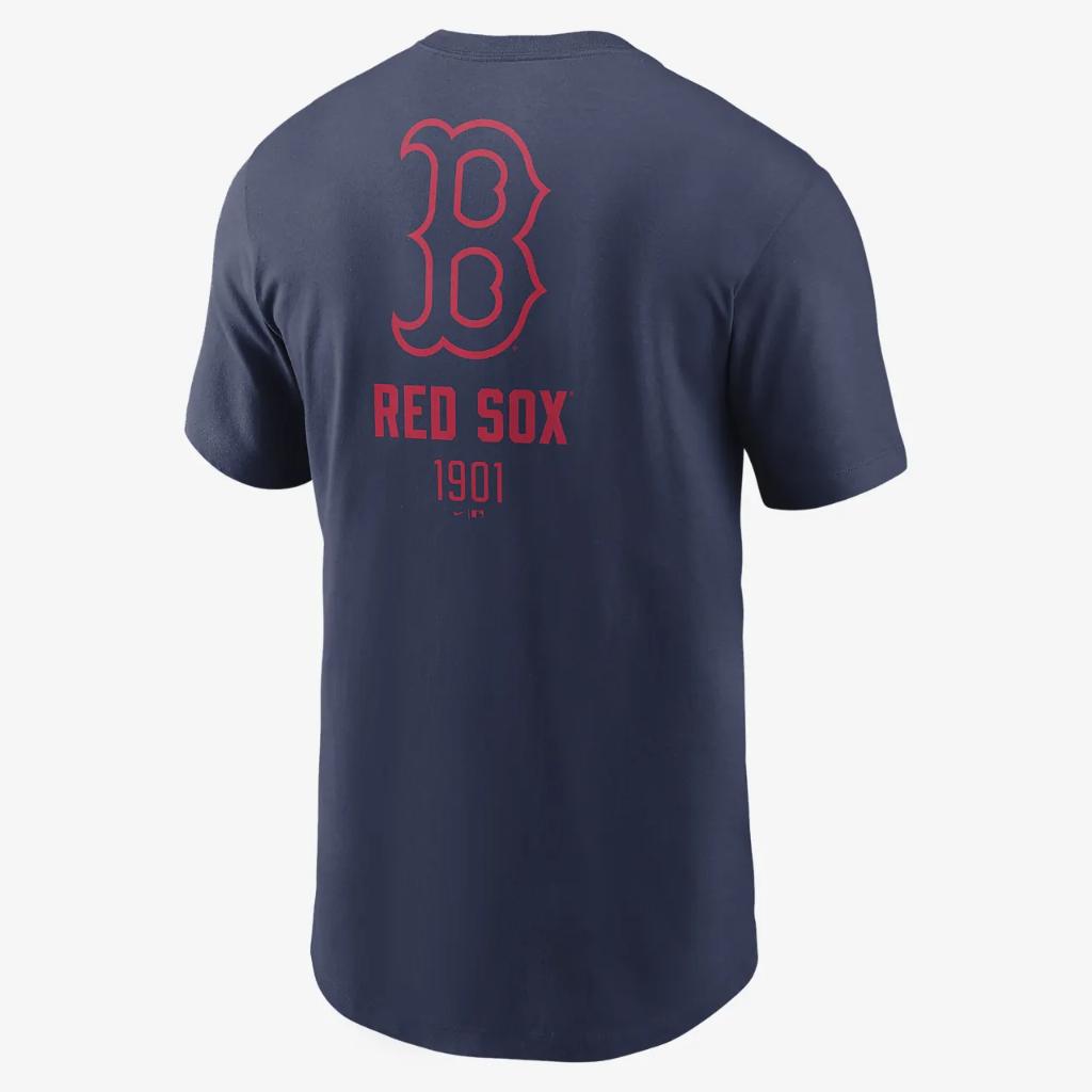 Boston Red Sox Large Logo Back Stack Men&#039;s Nike MLB T-Shirt N19944BBQLVQ-44B